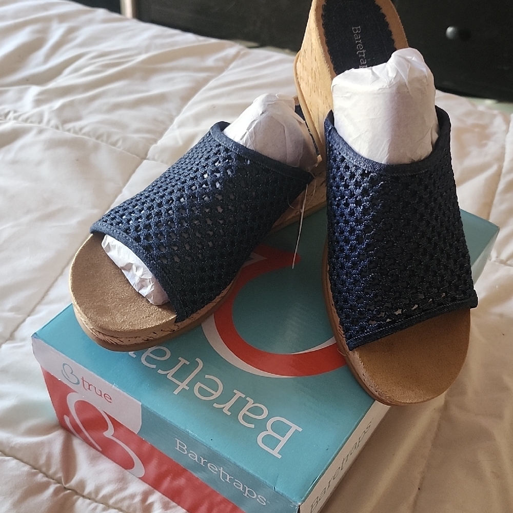 BareTraps Women's Navy Mules